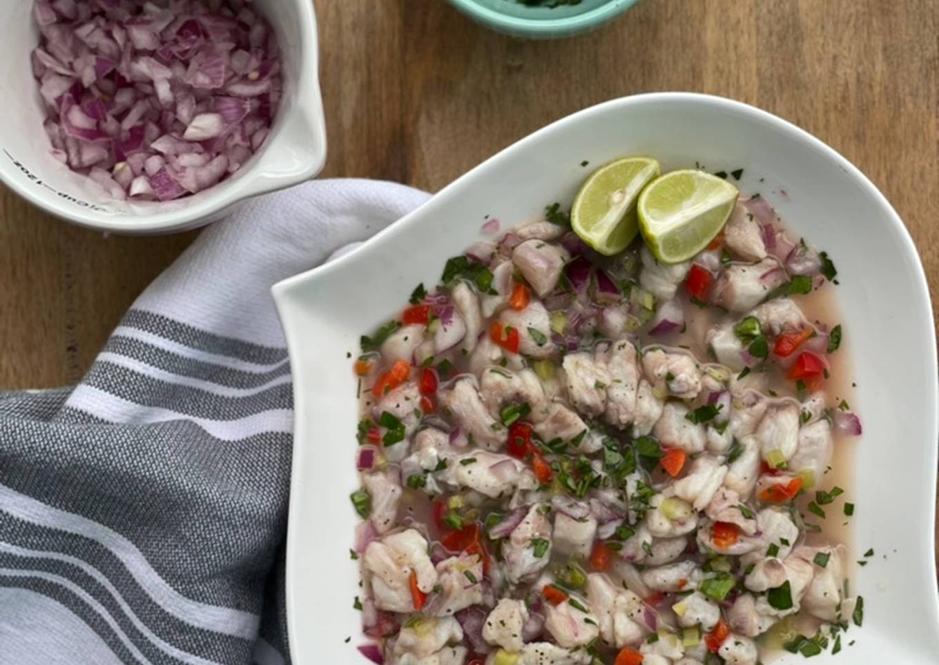 Ceviche de corvina estilo panameño