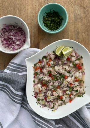 Una foto de Ceviche de corvina estilo panameño
