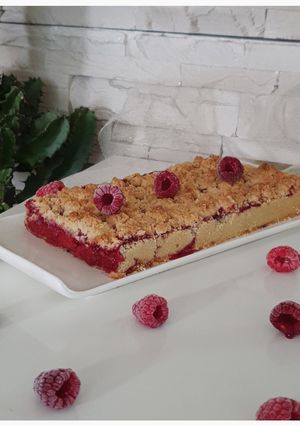 Une photo de Crumble aux framboises
