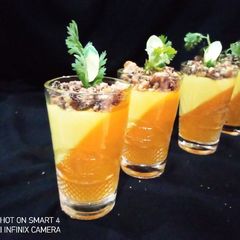 A picture of Mango Panna cotta tree pot.