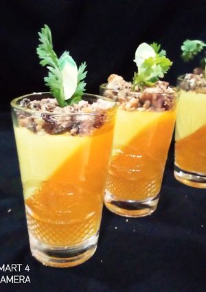 A picture of Mango Panna cotta tree pot.
