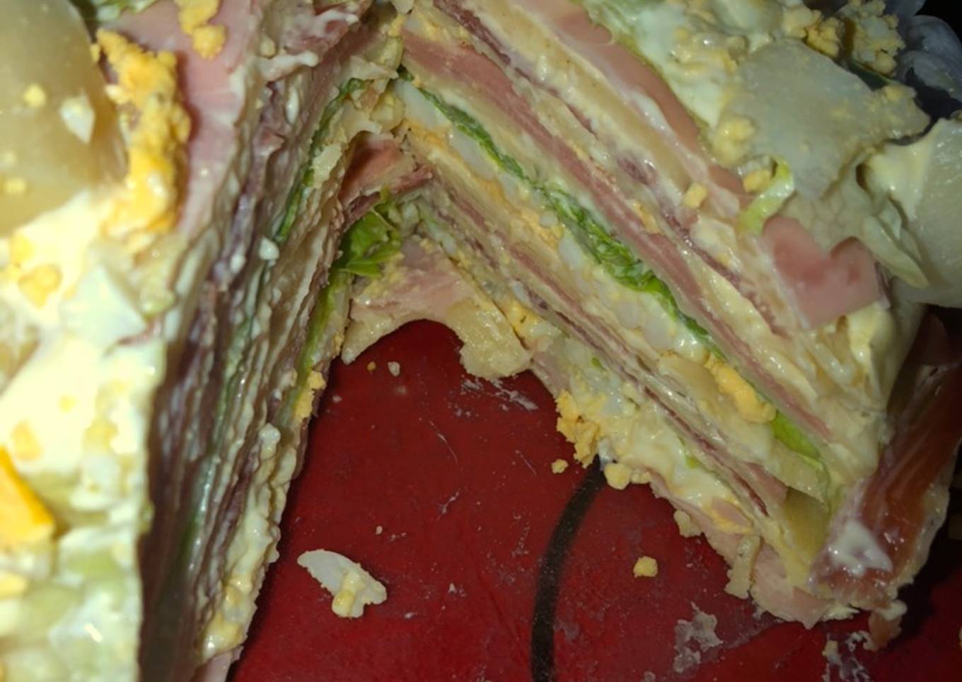 Torres de crépes con fiambre!!
