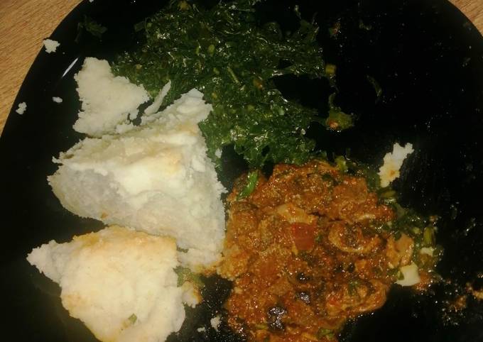Recipe of Delicious Ugali /greens /matumbo