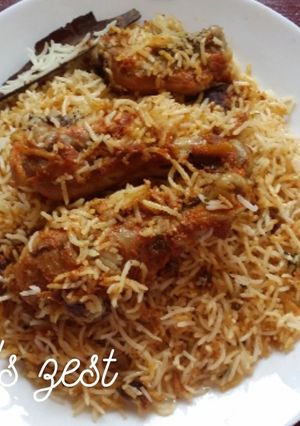 A picture of Hyderabadi Tikka Masala Chicken Dum Biryani.