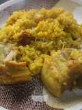 Costillas con arroz en olla de cocción lenta