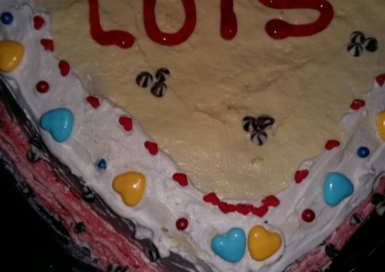 Pastel corazón cremositos