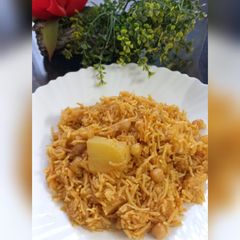 Spicy chana pulao A picture of Spicy chana pulao.