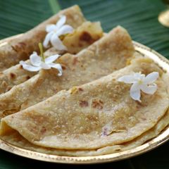 A picture of Puran Poli - Stuffed Sweet Indian Bread.