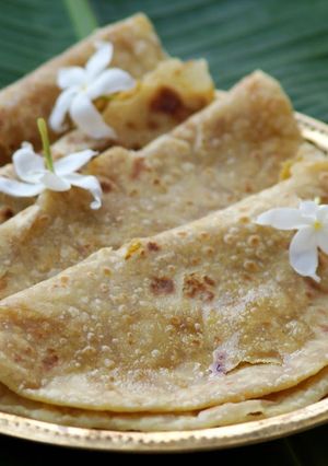 A picture of Puran Poli - Stuffed Sweet Indian Bread.