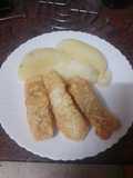 Fogonero rebozado con papas cocidas