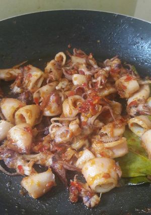 Foto resep Cumi asin balado