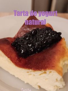 Una foto de Tarta de yogurt natural