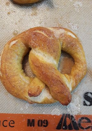 A picture of Homemade Cinnamon Sugar Pretzel.