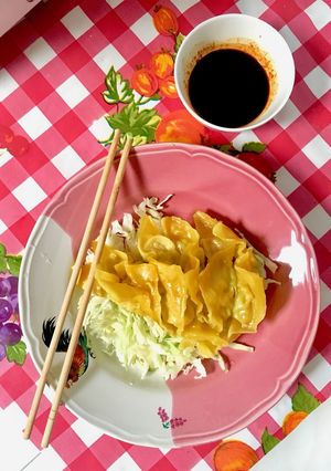 รูปของ เกี๊ยวอกไก่ 🥟 #เย็นนี้ผอมแน่ #เมนูลดความอ้วน