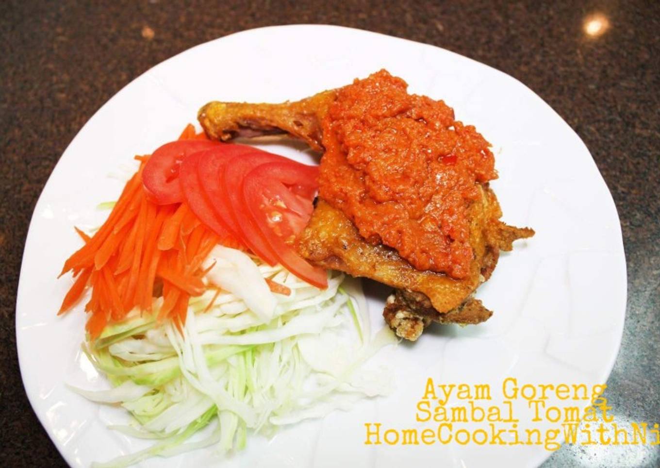 Ayam goreng sambal tomat