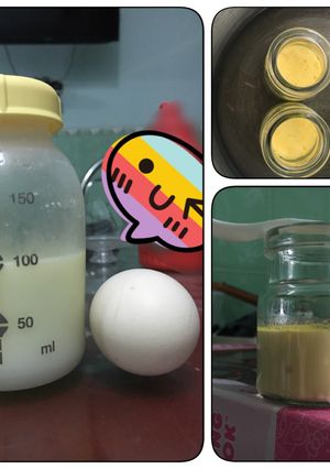Hình của món Bánh Flan sữa mẹ.