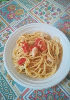 Foto di Spaghetti con merluzzo e pomodoro