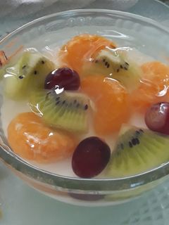 Foto resep Puding susu topping buah