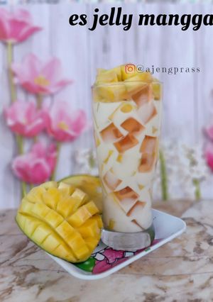 Foto resep [menu diet] es jelly mangga