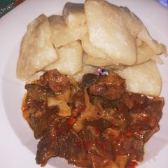 Gizzard cabbage sauce A picture of Gizzard cabbage sauce.