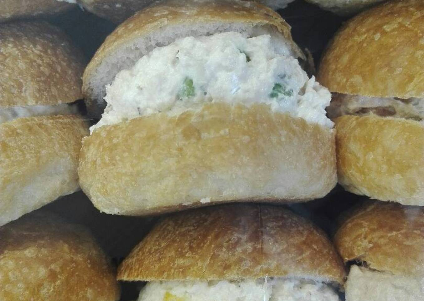 Botana Navideña cemitas de pollo