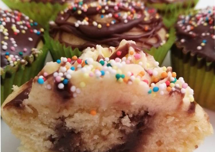 Recipe of Homemade Ganache Centered Cupcakes🧁🍫