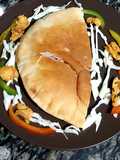 Chicken masala in pita bread