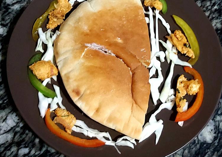 Recipe of Homemade Chicken masala in pita bread