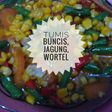 Tumis buncis, jagung, wortel (rainbow vegetable)