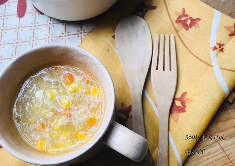 Langkah Mudah untuk Membuat Soup cream jagung, Bisa Manjain Lidah