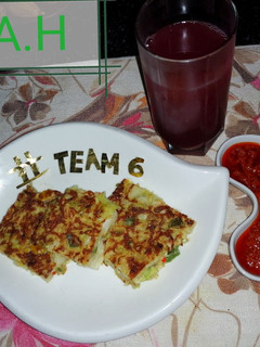A picture of Cabbage-egg dinner.