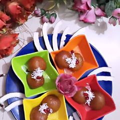 A picture of Gulab jamun.