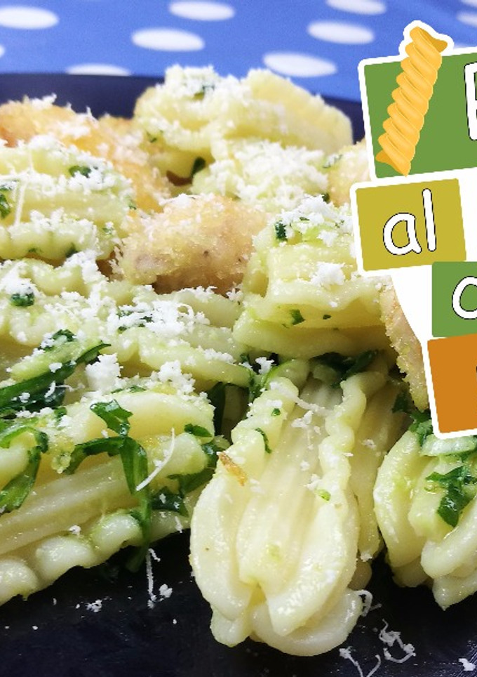 Una foto de Pasta capricci al pesto de rúcula