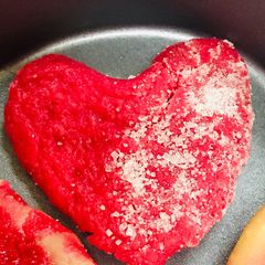Vanilla heart cookies A picture of Vanilla heart cookies.
