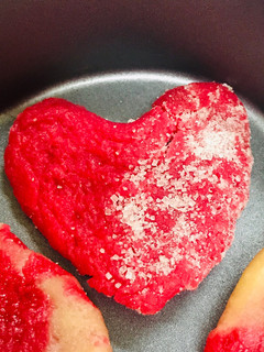 A picture of Vanilla heart cookies.