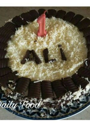 Foto resep Kue Ulang Tahun Coklat Keju + resep buat butter simpel