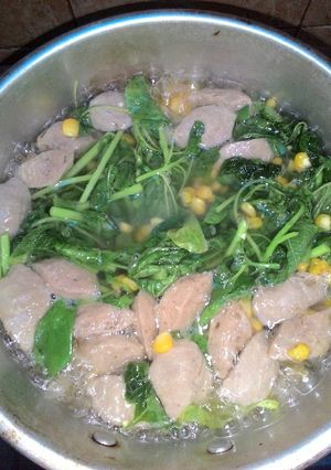 Foto resep Bayam Jagung Baso #BikinRamadanBerkesan