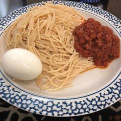 A picture of Pasta and minced meat sauce.