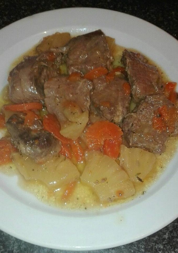 Una foto de Solomillo ibérico a la piña en la olla GM f