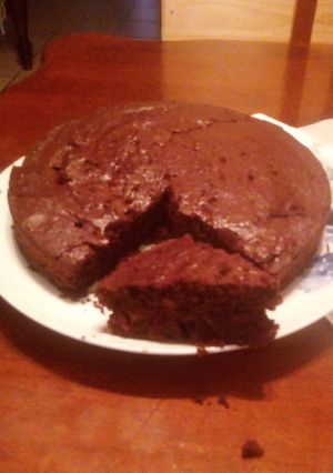 Una foto de Queque betarraga y cacao amargo a mi manera.