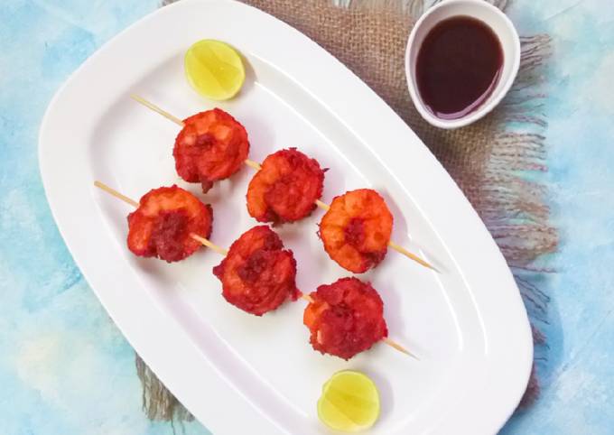 Easiest Way to Make Homemade King prawn satay