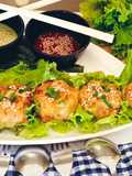 প্যান ফ্রায়েড ভেজ মোমো ইন ক্রীমি মেয়ো সস (pan fried momo recipe in Bengali)