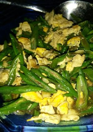 Foto resep Oseng Kacang Panjang Dan Telur Simpel