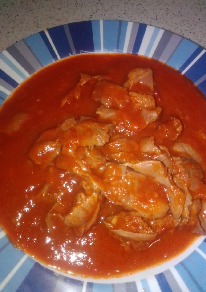 Una foto de Mollejas de pollo en salsa en robot Monsieur Cuisine