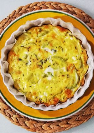 A picture of Baked White Zucchini and Onion Frittata 🌷.