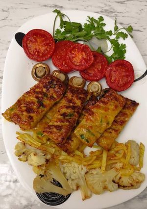 عکسی از دستور کباب،تابه ای،شام رژیمی