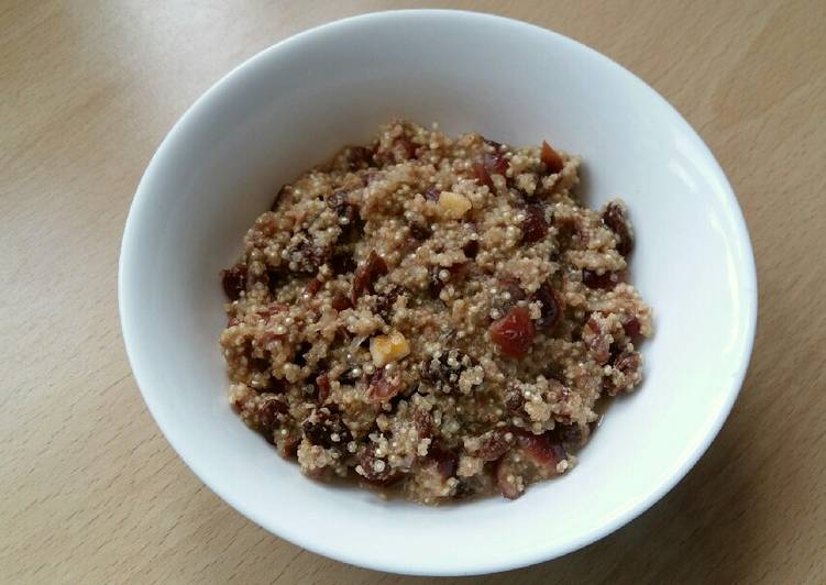 Step-by-Step Guide to Cook Perfect Vickys Quinoa &amp; Dried Fruit Porridge, GF DF EF SF NF