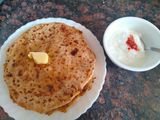 Stuffed paratha made with leftover gobhi aloo ki sabzi