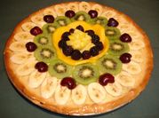 Una foto de tarta de mango