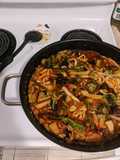Spicy squid and mushroom udon